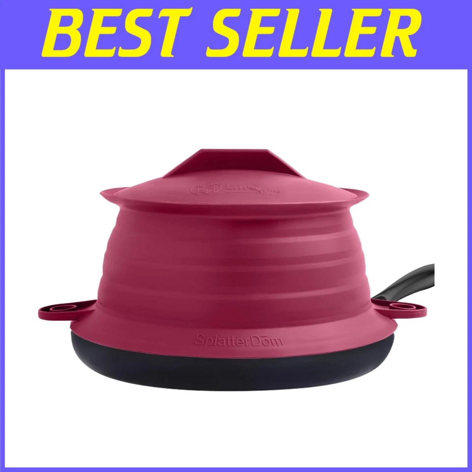 L.I.Q Silicone Splatter Guard 10-12 Inch Pots - Bordeaux - Image 1 of 4