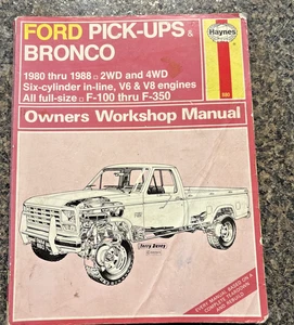 Haynes 1980-1988 Ford Pick-ups and Bronco Automotive Repair Manual 36058 880 - Picture 1 of 16