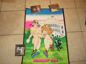 STREAKIN USA BLACKLIGHT POSTER VINTAGE 1974 ADULT HUMOR WESTERN GRAPHICS - Picture 1 of 6