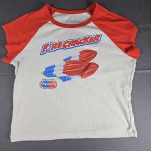 Camiseta corta FIRECRACKER blanca roja marca POPSICLE. Talla L - Imagen 1 de 6