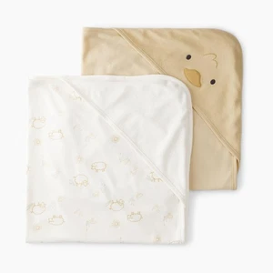 Carter's, Baby 2-Pack Hooded Towels, Yellow - Picture 1 of 3