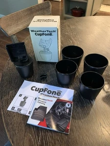 WeatherTech CupFone Universal Adjustable Cup Holder Car Mount - 8ACF1, Black - Photo 1 sur 3