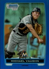 2012 Bowman Chrome Draft Draft Picks Blue Refractors Card #BDPP95 Vaughn