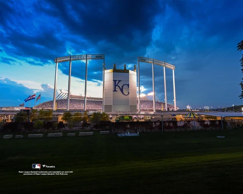 Kauffman Stadium Kansas City Royals Unsigned Exterior View Photo Cover