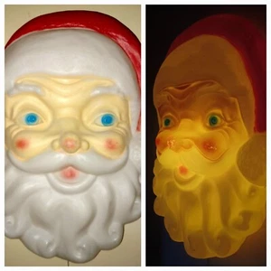 Vintage MCM Empire SANTA CLAUS Head Large 25" Light Up Christmas Face Blow Mold - Picture 1 of 16
