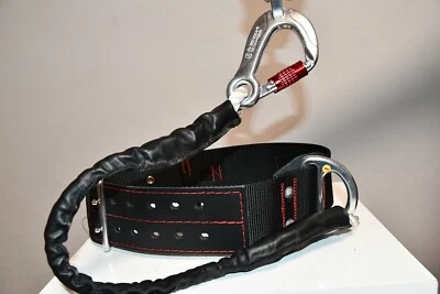 Feuerwehr Haltegurt FW Zweidornschnalle Twistlock Karabiner Sicherheitsgurt  - Bild 1 von 4