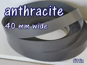40 mm Wide Melamine Pre Glued Iron on Edging Tape/Edge Banding Anthracite - Picture 1 of 4