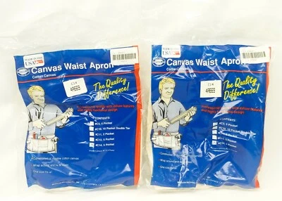 Lot of 2 Apron Canvas Waist 5-Pocket,No C14,  made in USA, mcguire- Nicholas inc - Image 1 of 4