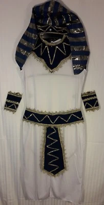 Niño EGIPCIO Faraón José Bíblico Túnica Blanco DISFRAZ ESCUELA Proyecto  Foto 1 de 4