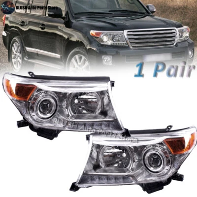 1 Pair LED Headlight Head Light Lamp For Toyota Land Cruiser LC200 2012-2015 - Image 1 of 4