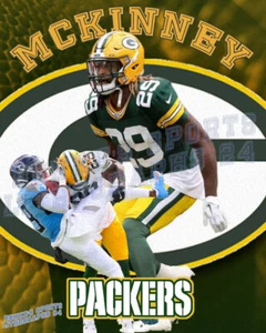 Green Bay Packers Lithograph print of Xavier McKinney 2024 - Picture 1 of 1