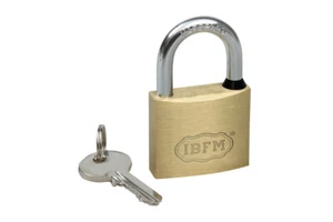 Padlock to Arc Brass Solid Tempered Bolt + 2 Keys Ibfm - Imagen 1 de 2