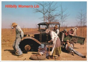Hillbilly Frauen Lib Humor Postkarte - nicht verschickt - Bild 1 von 2
