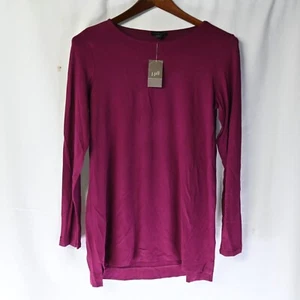 NEU J.Jill XS Pflaume Lila Wearever Collection L/S Bluse Top Shirt - Bild 1 von 6