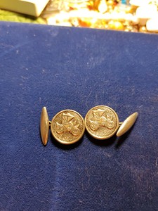 Antique 1950's Silver Tone Model T Car Cufflinks