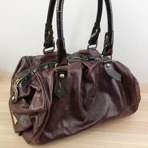 Italian Pebbled Leather Weekender Slouchy Overnight Maria TOMASSINI ITALY - Picture 1 of 24