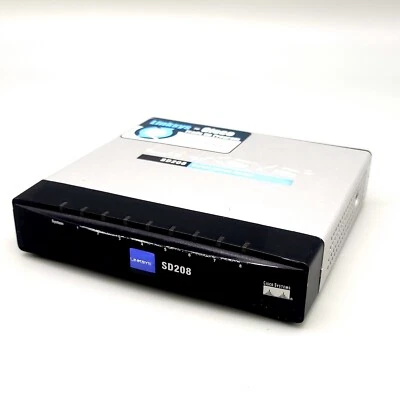 Linksys SD208 Cisco System Gray/Silver 8-Port 10/100 Standalone Network Switch - Image 1 of 2