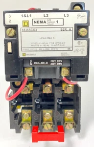 Square D 8536SCO3 V03 240V-Coil 27Amp 10HP 460V 3Pole Motor Starter NEMA Size 1 - Picture 1 of 12