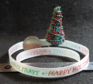 Christmas Mix Tree Happy Holiday Ribbon 1:12 Mini Creative Red Green 9318 - Picture 1 of 3