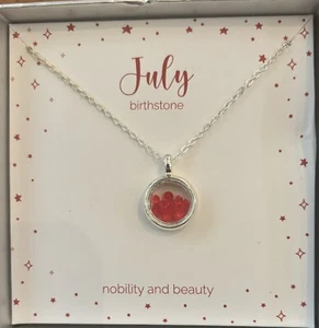 Nuevo En Caja Collar Piedra Natal Julio Joyería - Imagen 1 de 4