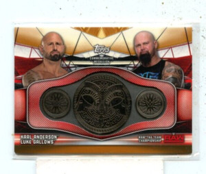 Luke Gallows Karl Anderson 2015 Topps WWE Commemorative  Belt Plate #D /99