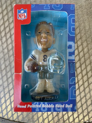 Troy Aikman Dallas Cowboys Bobblehead - Vintage - Bobble Dobbles - New Cover