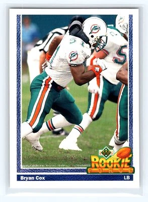 1991 Upper Deck Rookie Force #607 Bryan Cox Miami Dolphins - Image 1 of 2