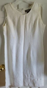 NORTON MCNAUGHTON Petites Sleeveless Sheath Linen Dress Size 10P - Picture 1 of 11