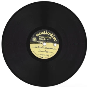 1960 DISQUE 78rpm 8''-ETIQUETTE AUDIODISC-CHANSON FRANÇAISE DE DIANE LAPIERRE-LA - Picture 1 of 2