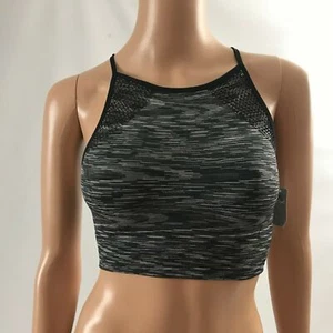 ​Sujetador deportivo para mujer Aerie E10 recortado sin costuras cuello alto negro talla XS NUEVO CON ETIQUETAS - Imagen 1 de 5