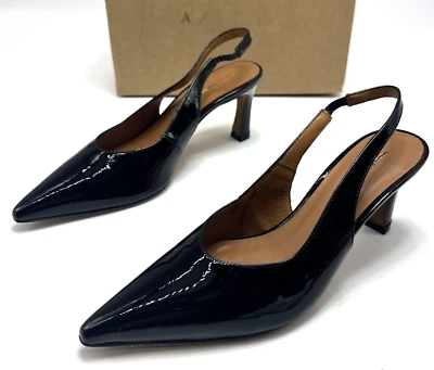 BY ANTHROPOLOGIE Zapatos de salón con tacón trasero para mujer talla US 69,5 EU 40 negro negro negro Foto 1 de 4
