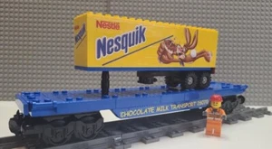 Treno personalizzato Nesquik con rimorchio vagone piatto - LEGGERE LA DESCRIZIONE- - Foto 1 di 6