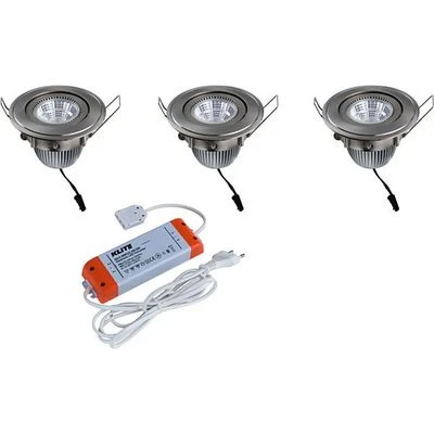 HEITRONIC LED Einbaustrahler 3er Set COLORADO 30730 Einbaulampe 3x8Watt 3x570Lum - Bild 1 von 4