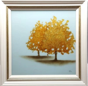 "GILDED MORNING II" ORIGINAL GOLD LEAF TREE PAINTING BY VINCENT GEORGE RRP £3250 - Picture 1 of 24
