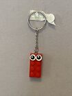 LEGO Red Brick Key Chain (852273) New with Eyes