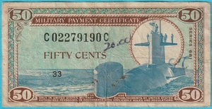 Series 681 50c Military Payment Certificate Fine C02279190C - Picture 1 of 2