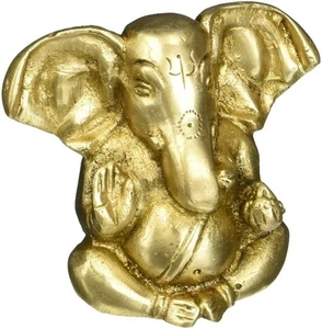 90g Lovely Brass Lord Ganesha Statue 5cm Murti Religious Home Temple Hindu God - Picture 1 of 5