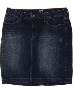 Falda vaquera ESPRIT para mujer W32 grande azul marino algodón DP54 - Imagen 1 de 3