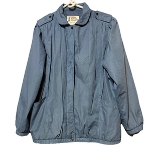 Abrigo de lluvia vintage London Fog para mujer chaqueta forrada plisada barras para el hombro talla 8 M - Imagen 1 de 12
