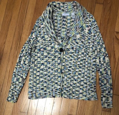 Cárdigan JH Collectibles para mujer talla 2X chal tejido con cable botón cierre frontal  Foto 1 de 2