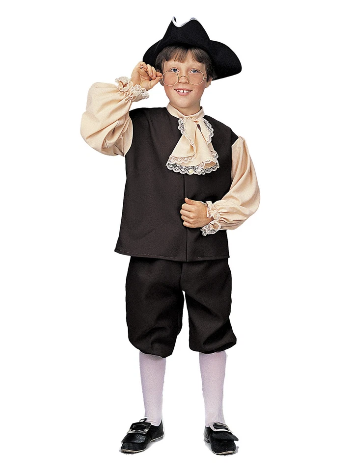 Disfraz de figura histórica colonial infantil Foto 1 de 1