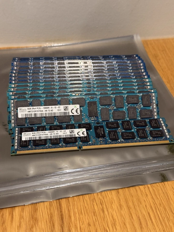 SK Hynix HMT31GR7EFR4A-H9 PC3L-10600R 16x 8GB 128GB DDR3 Memory 605313-071 - Image 1 of 1