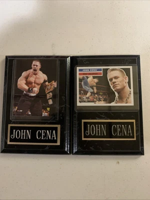 Lote de 2 placas ilustradas de John Cena 5x7 Wwe Wrestler Wrestling Champion - Imagem 1 de 3