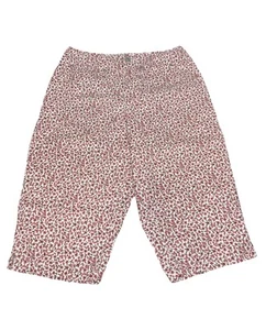 Liz Claiborne Lizwear Damengröße 12 rosa Blumen Caprihose Baumwolle Fronttaschen - Bild 1 von 13