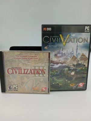 Sid Meier's Civilization III 3 & V 5 PC Video Game Complete Manuals Lot of 2 - Image 1 of 4