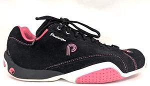 PILOTI Men's PROTOTIPO Black Pink Suede Driving Shoes Racing US 8.5/42 VEUC! * - Picture 1 of 13