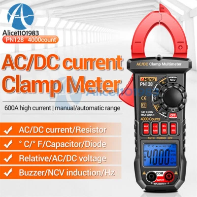 ANENG PN128 Clamp Meter AC/DC 600A 600V Voltage Current NCV AutoRange Multimeter - Image 1 of 4