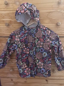 Girl Flower Rain Jacket Size 4/5 - Picture 1 of 3