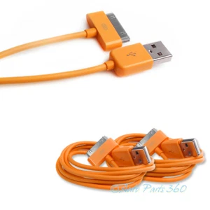 2X 6FT USB TO 30PIN ORANGE CABLE DATA SYNC CHARGER SAMSUNG GALAXY TAB TABLET 7.0 - Picture 1 of 1
