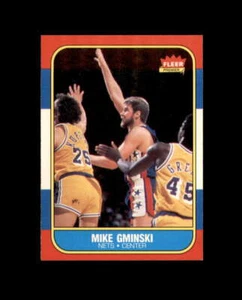 1986-87 Fleer #38 Mike Gminski MINT NJ Nets Break 9 - Picture 1 of 4